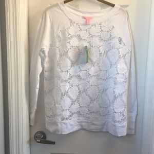 Lilly Open lace sweatshirt- NWT!